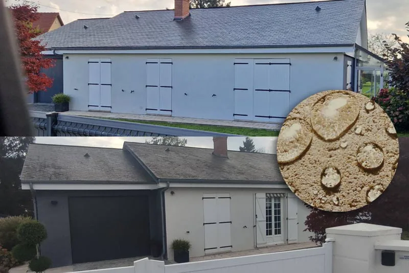 Avant après nettoyage façade